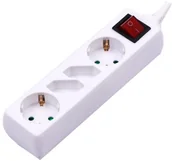 Przedłużacze i rozgałęźniki - HBF v-tac 4 Gniazda z przełącznikiem V-TAC 2+2 3G 1.5MM2 X 1.5M ) Biały VT-1117 - miniaturka - grafika 1