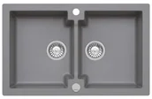 Zlewozmywaki - AXIS Zlewozmywak granitowy MOJITO 160 szary metalik (50) mojito160sm - miniaturka - grafika 1