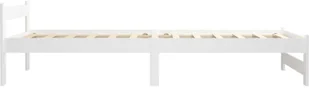 vidaXL Lumarko Rama łóżka, biała, lite drewno sosnowe, 90 x 200 cm 321998 - Łóżka - miniaturka - grafika 5