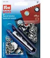 Artykuły kaletnicze - PRYM Oczka fi8mm Srebrne 24szt przyrząd PRYM 5010 - miniaturka - grafika 1