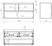Szafki łazienkowe - Elita Split Szafka podumywalkowa 120 cm prawa forest green matt PDW 169024 - miniaturka - grafika 1