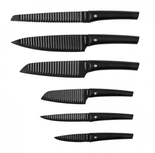 Klarstein Klarstein Kissaki Zestaw noży z powłoką zapobiegającą przywieraniu blok magnetyczny czarny KG10-Kissaki - Noże kuchenne - miniaturka - grafika 5