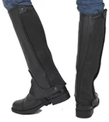 Czapsy i sztylpy - Riders Trend dzieci skóry licowej Mini czapsy-rozszerzana zakładka indeksująca czapsy, czarny 100323B-BLK-CL-TALL - miniaturka - grafika 1