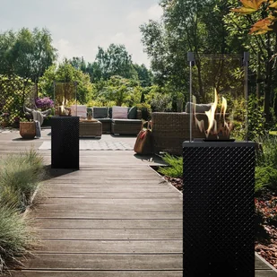 KRATKI Ogrzewacz gazowy wolnostojący PATIO MINI szkło/czarny - pikowany - sterowanie manualne PATIO/MINI/M/G30/37MBAR/CZ/P - Ogrzewanie przenośne - miniaturka - grafika 2