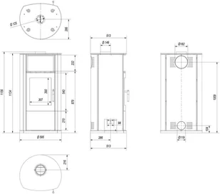 Ekoprojekt 300 30071234 Piec wolnostojący koza 8kW - Piece wolnostojące - miniaturka - grafika 2