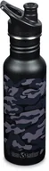 Shakery i bidony sportowe - Klean Kanteen Klean Kanteen Classic Narrow Bottle 532ml with Sport Cap, czarny/szary  2022 Bidony 1008924 - miniaturka - grafika 1
