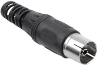 Złącza, przejściówki, adaptery - Cabletech Gniazdo antenowe TV na kabel długie czarne LEC-GNI0251N.1 - miniaturka - grafika 1