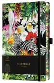 Notesy i bloczki - Castelli Notatnik 13x21cm linia Castelli Eden Zebras - miniaturka - grafika 1