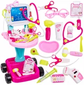 Zabawy w naśladowanie dorosłych - Duży Zestaw Lekarza Wózek Lekarski Ekg Mały Doktor - miniaturka - grafika 1