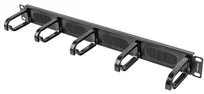 LANBERG ORGANIZER KABLI AK-1203-B 19" 1U Z 5 UCHWYTAMI PANEL SZCZOTKOWANY TYP B CZARNY - Pozostałe akcesoria sieciowe - miniaturka - grafika 6