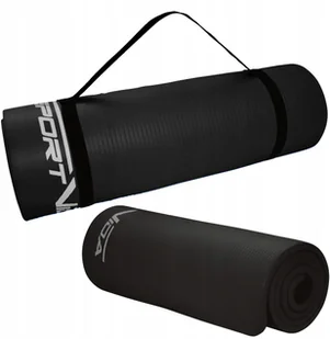 Mata Do Ćwiczeń Jogi Grubość 1,5cm Czarna - Maty do jogi - miniaturka - grafika 4
