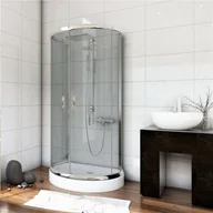 Kabiny prysznicowe - Sea Horse Metal-hurt Kabina przyścienna szkło grafitowe 100x80 BK501XG+ - miniaturka - grafika 1