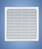 Kratki wentylacyjne - HACO Kratka wentylacyjna z siatką VM 200x200 KB biała biała 0305 - miniaturka - grafika 1