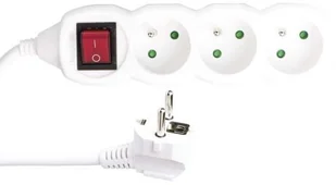 HBF z wyłącznikiem 3 gniazda 3m 3x1,5mm - Przedłużacze i rozgałęźniki - miniaturka - grafika 2