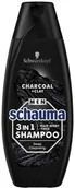 Szampony do włosów - Schwarzkopf Schauma Men Szampon oczyszczający 3w1 Charcoal 400ml 117251 - miniaturka - grafika 1