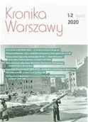 Czasopisma - praca zbiorowa Kronika Warszawy 1-2 (161-162) 2020 - miniaturka - grafika 1