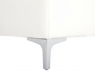 Beliani Otomana skóra ekologiczna biała ABERDEEN - Fotele - miniaturka - grafika 5