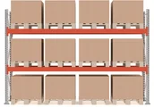 Szafy i regały magazynowe - AJ Regał paletowy Ultimate moduł podstawowy 2500x3600x1100 mm 12 palet 23735 - miniaturka - grafika 1