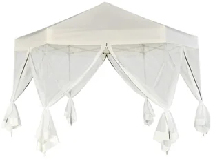 vidaXL vidaXL Namiot ogrodowy z 6 panelami bocznymi kremowy 3,6x3,1 m - Pawilony ogrodowe - miniaturka - grafika 8