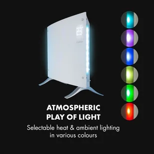 Klarstein Klarstein Bornholm Curved Ambient grzejnik konwekcyjny 1000/2000W biały - Ogrzewanie przenośne Klarstein Klarstein Bornholm Curved Ambient grzejnik konwekcyjny 1000/2000W biały - Ogrzewanie przenośne - miniaturka - grafika 5