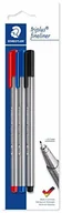 Cienkopisy - Staedtler 334-S BK3 cienkopisy Triiplus sortowane, 3 szt., trójkątne, 0,3 mm, opakowanie blistrowe 334-S BK3 - miniaturka - grafika 1