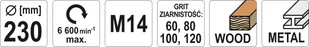 Tarcza rzep 230mm do szlifierka kątowa M14 +papier - Tarcze do pił - miniaturka - grafika 6