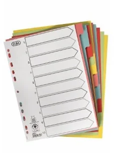 Elba PRZEKŁADKI KARTONOWE KOLOROWE 10 STRON A4 - Przekładki do segregatorów - miniaturka - grafika 2