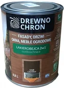 Lakiery do drewna - Drewno Chron Lakierobejca 2w1 Drewno Chron 0,8L kolor Dąb ciemny 2w1 0,8L D - miniaturka - grafika 1