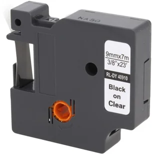 Dymo Zamiennik taśmy D1 40910 9mm przeźroczysta/czarny - Etykiety do drukarek - miniaturka - grafika 2