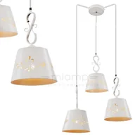 Lampy sufitowe - Rabalux LAMPA wisząca ANNA 2234 metalowa OPRAWA prowansalski ZWIS kaskada z wycięciami biała 2234 - miniaturka - grafika 1