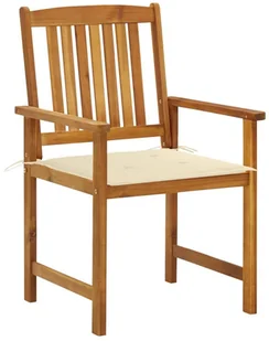 vidaXL Krzesła reżyserskie z poduszkami, 4 szt., lite drewno akacjowe! 3061172 - Fotele i krzesła ogrodowe - miniaturka - grafika 3