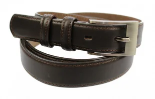 WIREX (PL) Pasek Skórzany Męski WIREX (PL) GŁADKI SZARFOWANY CZEKOLADOWY 30 mm Skóra Licowa Extra - Paski - miniaturka - grafika 4