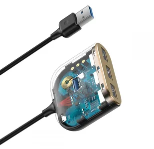 Baseus HUB USB Baseus Baseus Square round 4 w 1 USB HUB 1m CAHUB-AY01 - Huby USB - miniaturka - grafika 21
