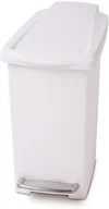 Kosze na śmieci - Implehuman Kosz pedałowy na śmieci 10 l, biały - miniaturka - grafika 1