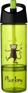 CARL OSCAR Carl Oscar Kids Bottle 2in1 Bidon z pojemnikiem na przekąski 2w1 Lime - Monkey - Bidony dla dzieci - miniaturka - grafika 2