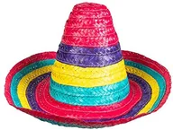 Czapki dla dzieci - Boland Boland 95475 - dziecięcy sombrero Puebla, średnica 40 cm, kolorowy kapelusz słomkowy, kapelusz, nakrycie głowy, impreza dla dzieci, kostium, karnawał, impreza tematyczna 95475 - miniaturka - grafika 1