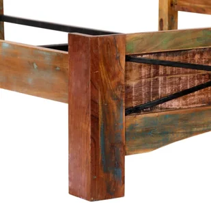 vidaXL Rama łóżka z litego drewna z odzysku, 160 x 200 cm - Łóżka - miniaturka - grafika 6