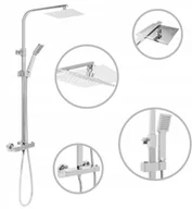 Słuchawki prysznicowe - Prysznic z deszczownicą i słuchawką termostat - miniaturka - grafika 1