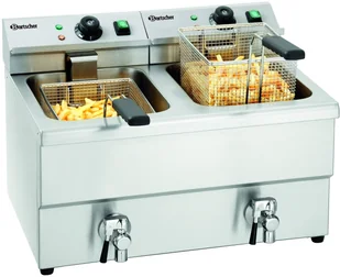 Bartscher Frytownica elektryczna podwójna z kranem spustowym 2 x 8 l | IMBISS II A150407 - Frytownice gastronomiczne Bartscher Frytownica elektryczna podwójna z kranem spustowym 2 x 8 l | IMBISS II A150407 - Frytownice gastronomiczne - miniaturka - grafika 1