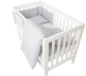 Pościel dla dzieci - Motherhood Pościel niemowlęca 100x135 cm, Ptaszki Szare, 4-elementowa - miniaturka - grafika 1