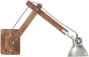 VidaXL Lampa ścienna w industrialnym stylu, srebrna, okrągła, E27 320575 - Lampy sufitowe - miniaturka - grafika 4