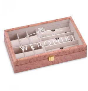 Murrano Drewniana szkatułka na zegarki i okulary z grawerem SZKT-RD-OK-020 - Pudełka i szkatułki - miniaturka - grafika 3