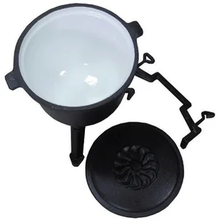 KOCIOŁEK GARNEK ŻELIWNY EMALIOWANY MYŚLIWSKI 8L - Kociołki - miniaturka - grafika 2