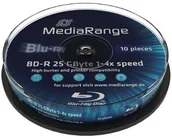 Nośniki danych - MediaRange MR499 BD-R Blu-ray Disc 6 X 25 GB (10 sztuk) 4260057126665 - miniaturka - grafika 1