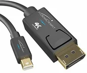 Kable - 3M KabelDirekt KabelDirekt przewód Mini DisplayPort (Thunderbolt) do DisplayPort (Mini DP do DP) o długości (UHD o rozdzielczości 4K/60Hz, wersja 1.2, do komputerów PC i Mac, czarny) TOP Series 1183 - miniaturka - grafika 1