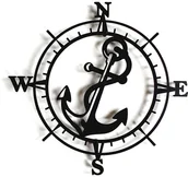 Dekoracje domu - DECOlicious.pl Róża Wiatrów / Kompas 3D KOTWICA DECODS18 - miniaturka - grafika 1