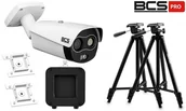 Zestawy do monitoringu - BCS Zestaw do pomiaru temperatury ciała kamera TIP5220807-IR-TTW + moduł, 2 statywy, 2 uchwyty - miniaturka - grafika 1