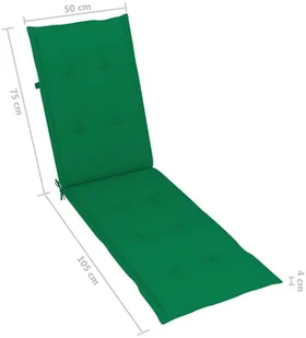 vidaXL Leżak tarasowy z podnóżkiem i poduszką, lite drewno akacjowe 3064019 - Leżaki ogrodowe - miniaturka - grafika 10