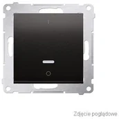 Wyłączniki światła i elektryczne - Kontakt Kontakt_Simon Łącznik dwubiegunowy z podświetleniem LED (moduł) 10AX. 250V. szybkozłącza antracyt DW2L.01/48 - miniaturka - grafika 1