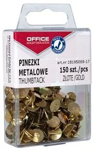 OFFICE PRODUCTS Pinezki metalowe OFFICE PRODUCTS w pudełku 150 szt. złote 18195069-17 - Pinezki - miniaturka - grafika 2